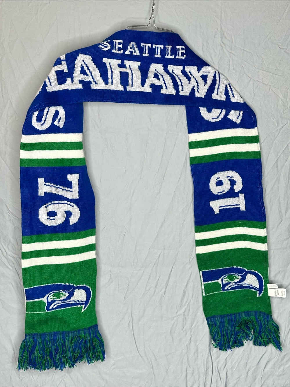 Seattle Seahawks 12th Man Knit Scarf Forever Collectibles Blue Green NFL